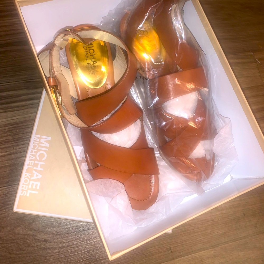 Michael Kors Leather Maribella Sandals